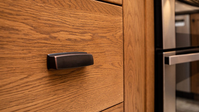 oak cabinets with oil rubbed bronze hardware