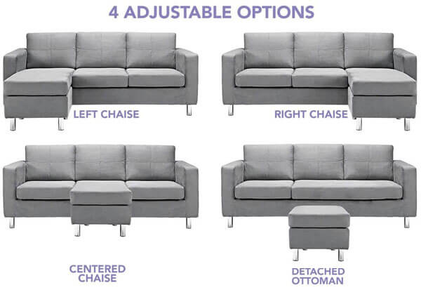 Divano Roma Furniture Modern Sectional - options