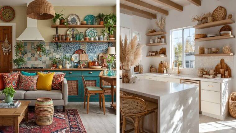 25+ boho kitchen ideas for an artistic relaxed space -... 26 Boho Kitchen Ideas for a Cozy and Free-Spirited Space - Redo Your House