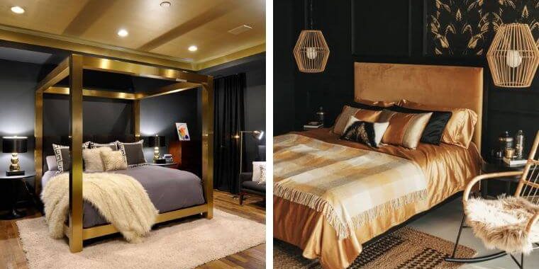 Black and Gold Bedroom Ideas