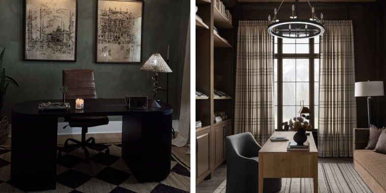 moody home office ideas