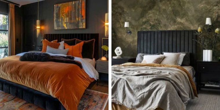 black headboard bedroom ideas