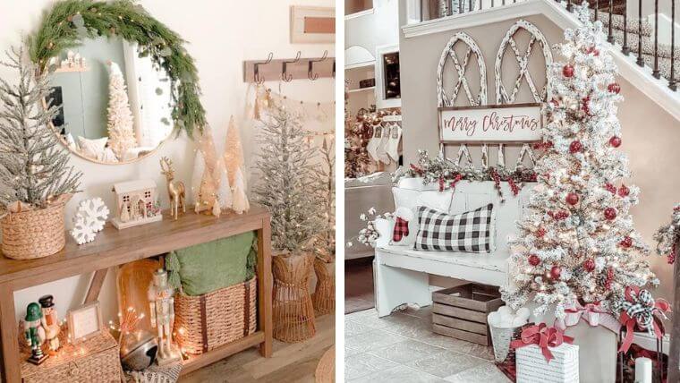 28 Christmas Entryway Decor Ideas to Brighten Your Holiday Home - Redo ...