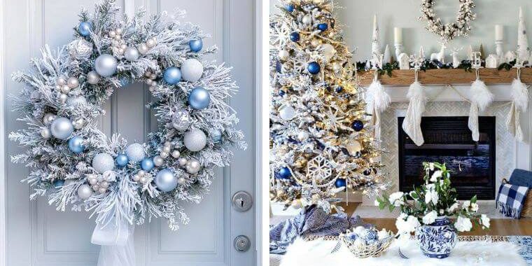 blue christmas decor ideas