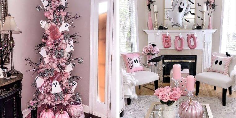 pink halloween decor ideas