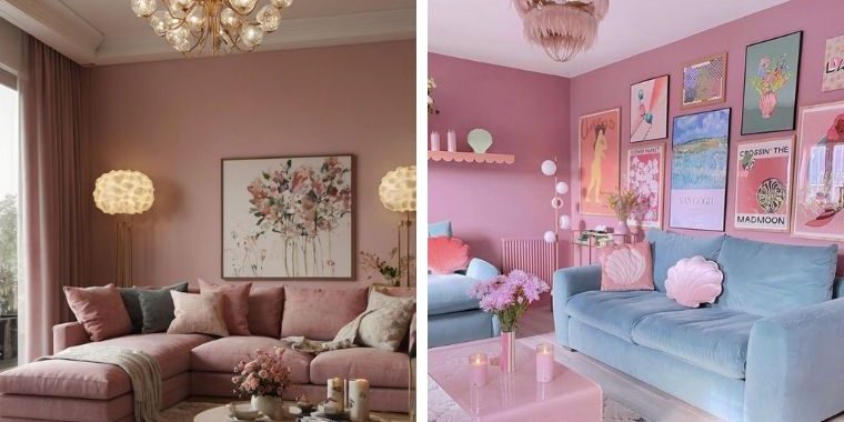 Pink Living Room Ideas