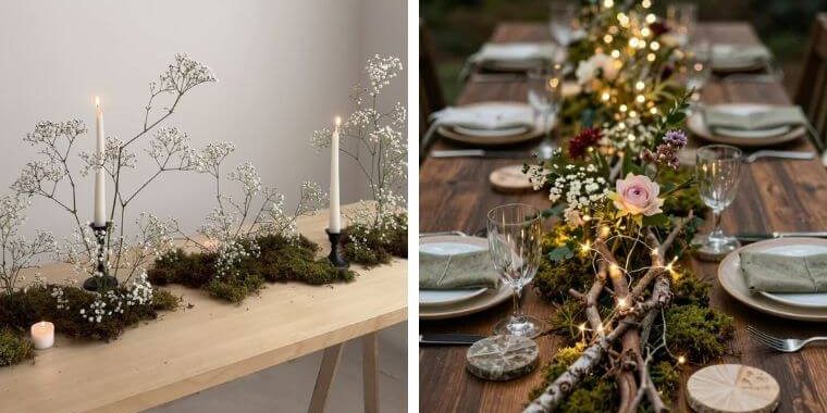 Moss Tablescape Ideas