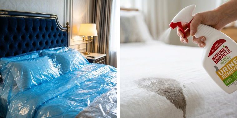 how to keep cat from peeing on bed